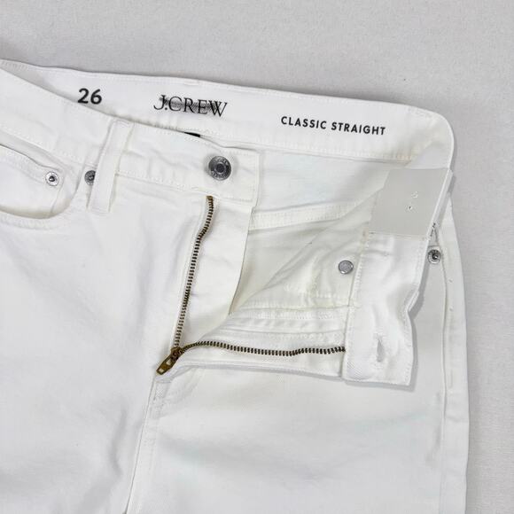 J Crew Women's Classic Straight Leg Jean Size 26 White - Picture 3 of 16